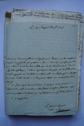 lettre servant de pochette contenant les comptes travaux, folios 2 à 242bis, de l’administrateur ...