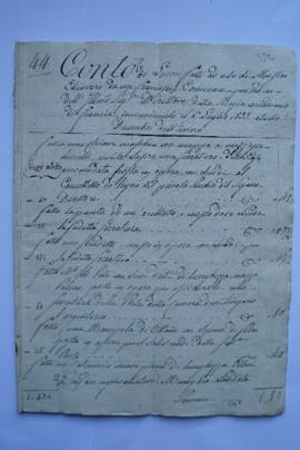 cahier de comptes et quittance pour les travaux du 1er juillet à décembre 1833, du serrurier et f...