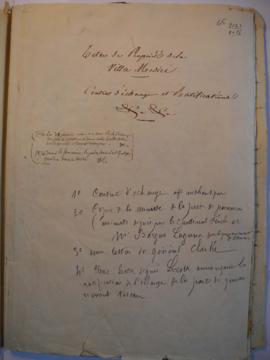 « Titres de propriété de la Villa Medici. Contrat d’échange et ratifications »