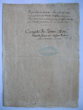 « Duplicata de toutes les pièces justificatives du Compte rendu au ministre le 31 Mars 1807 pour ...