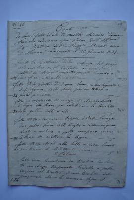 cahier de comptes et quittance pour les travaux commencés le 25 janvier 1831, du serrurier Franço...