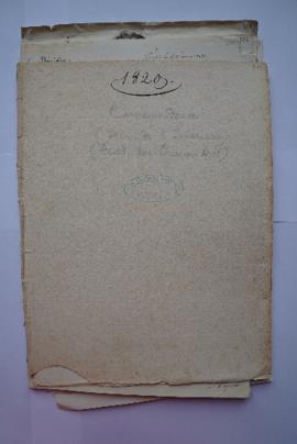 « 1829. Correspondance. (Min. de l’Intérieur). (Acad. Des Beaux-Arts) », pochette contenant les f...
