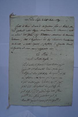 cahier de comptes et quittance pour les travaux du juillet au décembre 1819, des tailleurs de pie...