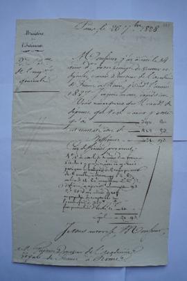 arrêté des comptes de 1827, du ministre de l’Intérieur à Pierre- Narcisse Guérin, fol. 305-306