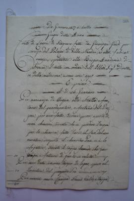 cahier de comptes et quittance pour les travaux à l’Académie du 16 janvier au 27 juin 1817, de l’...