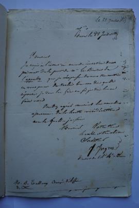 lettre d’Ingres à de Tallenay, chargé d’affaires de France, fol. 467-468