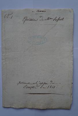 « N.1. Quittances de Mme Lafont. Quittances à l’appui du Compte de 1811 », fol. 31-45
