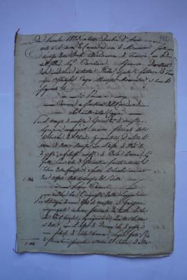 cahier des comptes et quittance pour les travaux de novembre à décembre 1825, du maçon Francesco ...