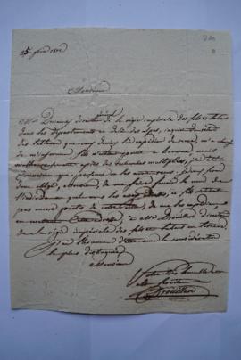 lettre demandant des renseignements au sujet du retard des tableaux expédiés pour M. Devaines, di...