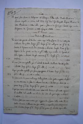 cahier des comptes et quittance pour les travaux de janvier à juin 1838, du menuisier, Giuseppe C...