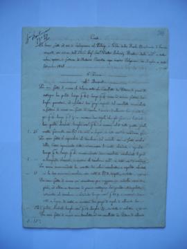 cahier des comptes et quittance pour les travaux de juillet à septembre 1845, d’Antonio Cassetta,...