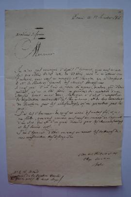 lettre informant de la résolution de faire un moule des chapiteaux et de la corniche du Panthéon,...