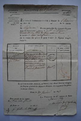 ordre de paiement, de Poeydavant, payeur de la 30e Division, à Lethière, fol. 361