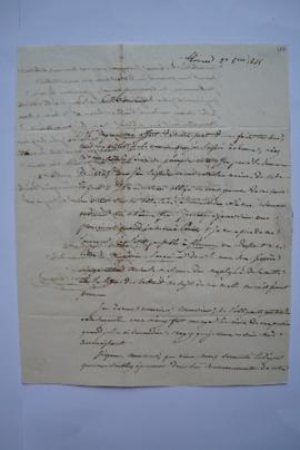 lettre acceptant la somme de 520 f. et précisant les modalités de sa remise, du peintre Eugène Ro...