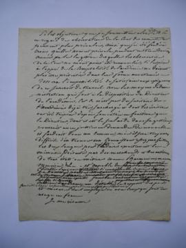 lettre de Jean-Victor Schnetz au comte Duchatel, ministre de l’Intérieur, fol. 498
