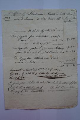 facture et quittance, du chapelier André Bernillon à Charles Thévenin, fol. 117