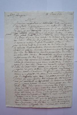 lettre informant de l’état de santé s’empirant d’Eugène Bourgeois, de Charles Thévenin à Mme Bour...