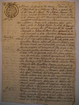 Acte de cession, signé par L. Zuchetti, secrétaire royal des Finances, fol. 73-75bis