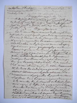 copies des lettres expédiées par le directeur Jean Alaux à Raoul-Rochette, secrétaire perpétuel d...