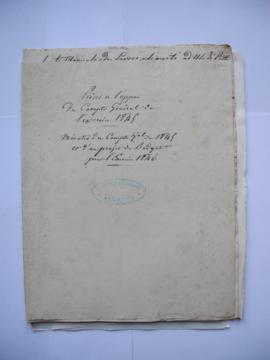 « Pièces à l’appui du compte Général de l’exercice 1845. Minutes du compte G. al de 1845 et d’un ...