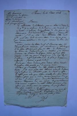 lettre de Lethière à Henraux, commissaire pour l’achat des marbres à Carrare, fol. 208