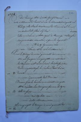 cahier de comptes et quittance pour les travaux du 9 janvier au 30 mai 1834, du maçon Francesco O...