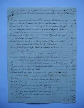 factures et quittances pour des fournitures de Pietro Angelini, marchand de bois, Giovanni Battis...