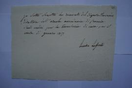 quittance pour le linge de maison, de Luisa Lafonte à Charles Thévenin, fol. 47