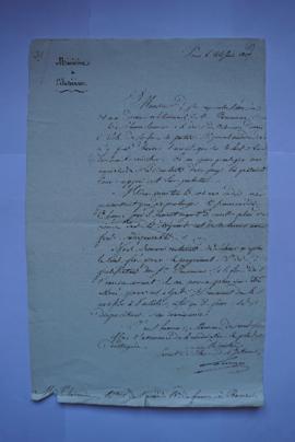 lettre de Lainé, ministre à Charles Thévenin, fol. 69