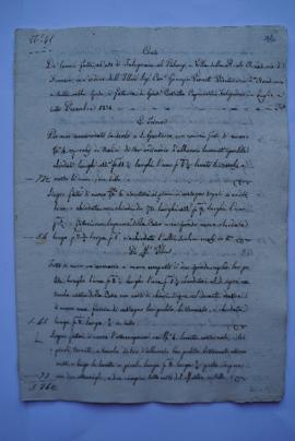 cahier de comptes et quittance pour les travaux de juillet à décembre 1831, d’Antonio fils, pour ...