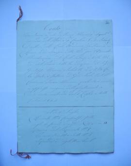 cahier de comptes et quittances pour les travaux du 1er juillet jusqu’au septembre 1844, de Giova...