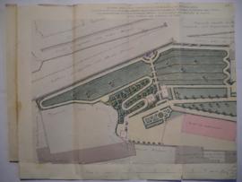 2 plans, dont « Pianta dell'area scoperta posta in Roma con ingresso in via d'Alibert n°5 » et « ...