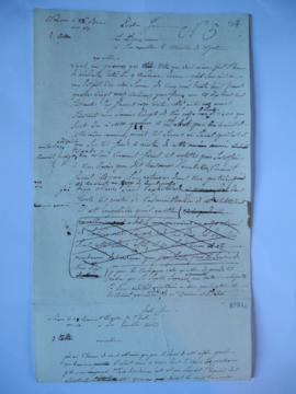 « N 5 », 3 lettres de Joseph-Benoît Suvée au ministre de l’Intérieur, fol. 107 à 107ter