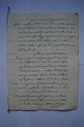 cahier de comptes et quittance pour les travaux de juin à décembre 1821, du maître-maçon Francesc...