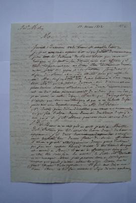 lettre d’attachement et de reconnaissance concernant l’exécution de son tableau, de Lethière à ma...