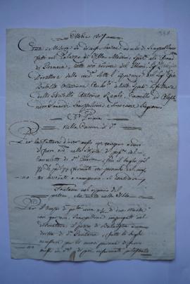 Travaux des marbriers : état des dépenses (octobre 1807), fol. 338-339bis