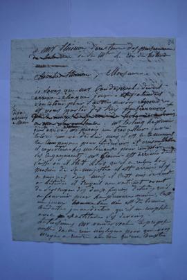 lettre au sujet de l’arrivée de Vanderwal et de trois pensionnaires hollandais, de Lethière à Thi...