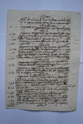cahier de comptes et quittance pour les travaux d’août et octobre 1821, des chaudronniers Pucci e...