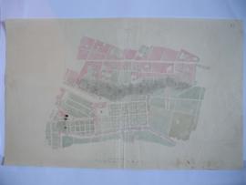 Plan général de la Villa Médicis (édifices bâtis, jardins) et du parcellaire urbain environnant, ...