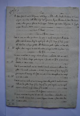 cahier des comptes et quittance pour les travaux de juillet à décembre 1838, du menuisier Giusepp...