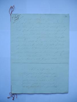 cahier des comptes et quittance pour les travaux du 1er avril jusqu’à juin 1844, de Giovanni et P...