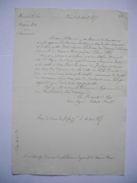 sept lettres sur l’approbation des bordereaux des dépenses pendant l’exercice 1856, sur la somme ...