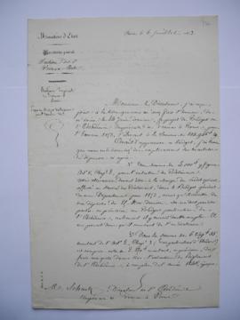 projet de budget des Dépenses pour l’exercice 1853