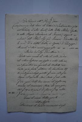 cahier de comptes et quittance pour les travaux de janvier à décembre 1822, du badigeonneur Giuse...