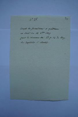 note sur le compte de fourniture et quittance du 18 octobre 1827, du tapissier François Saint-Mar...