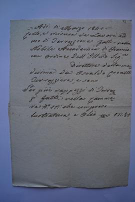facture du terrassier, Gesualdo Grovatto à Ingres, fol. 72