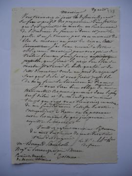 lettre de Jean-Victor Schnetz au négociant en marbre, Bernard Sancholle, fol. 478