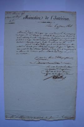 lettre de Neuville, chef de correspondance, à Lethière, fol. 202-203