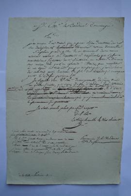 lettre demandant l’autorisation de faire des fouilles des Thermes de Caracalla, de [l’architecte ...