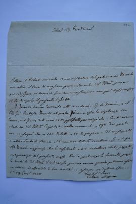 lettre au sujet du travail pour l’Académie du maître tailleur de pierre, Giovanni Battista Focard...